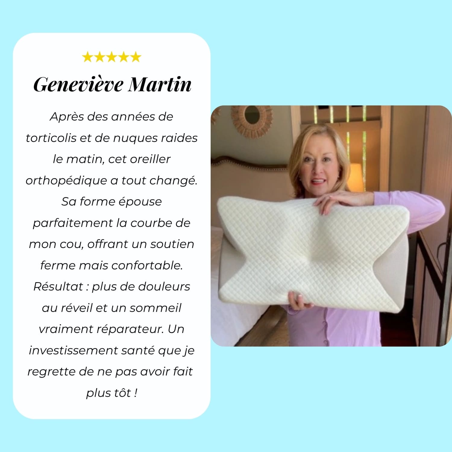 AlignDream Ergonomic Butterfly Pillow | PILLOWCASE OFFERED | TAXES INCLUDED