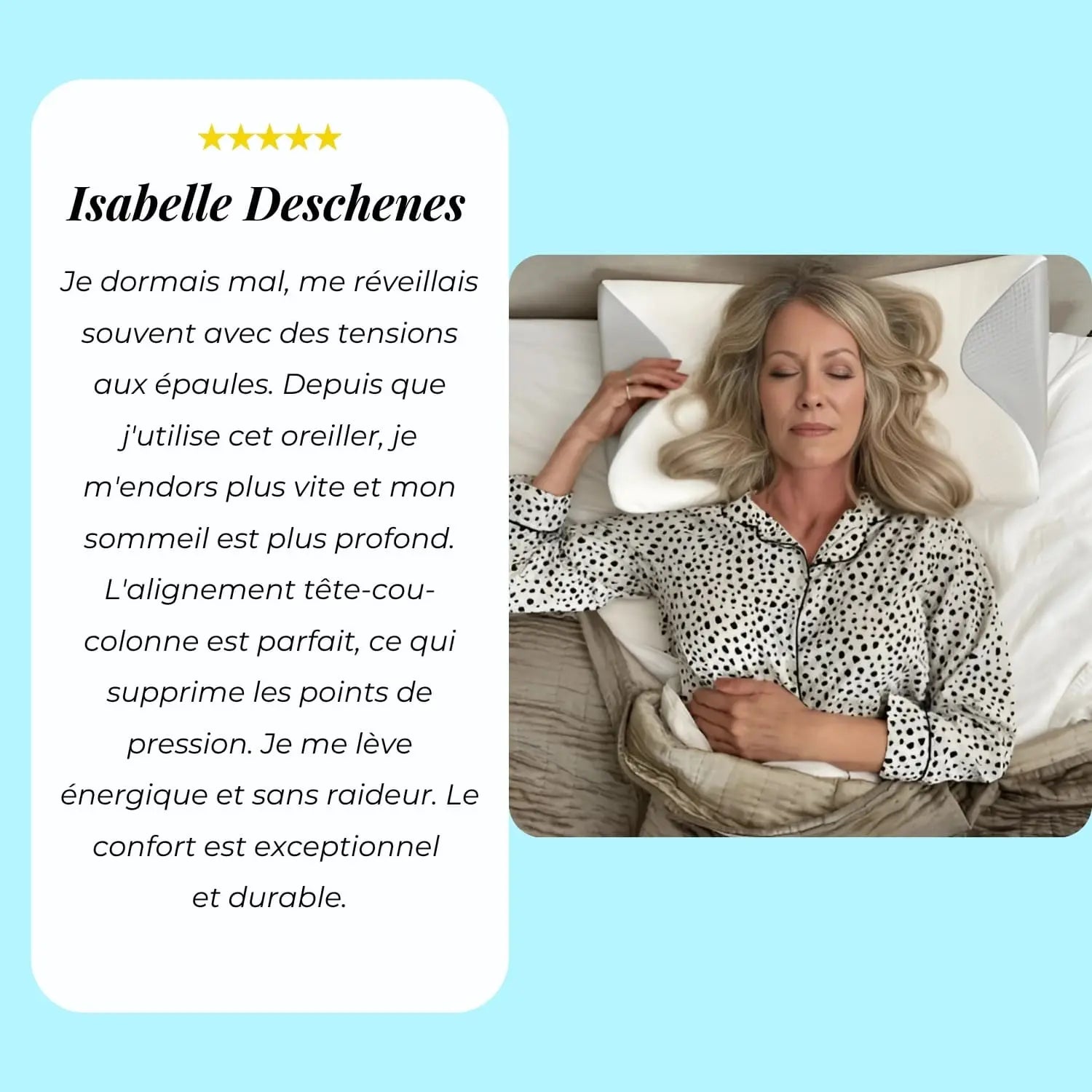 Avis clients oreiller ergonomique premium