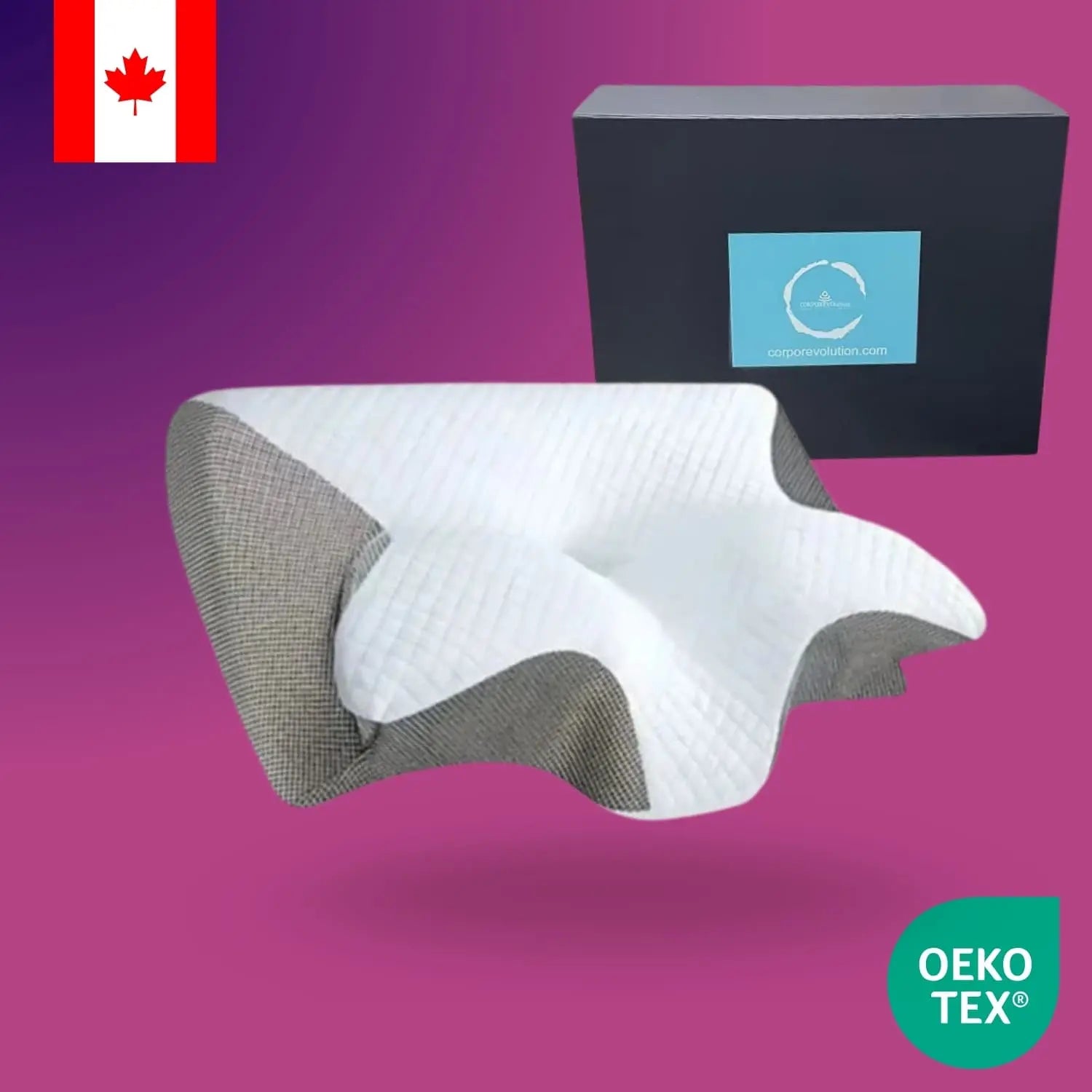 Oreiller orthopédique gris Canada