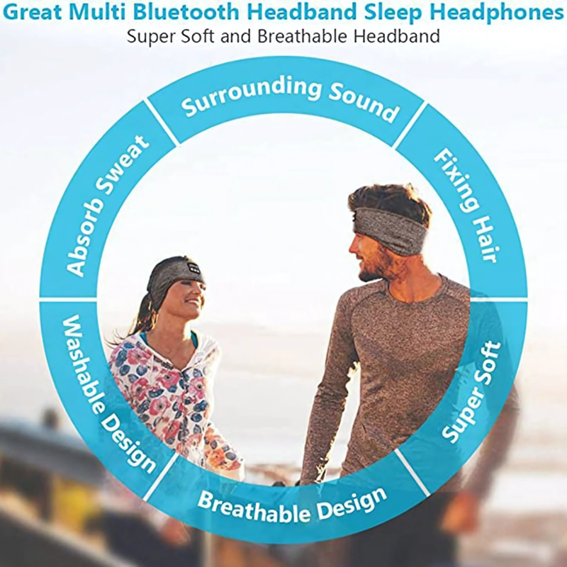 Bluetooth 5.0 connected headband for sports
